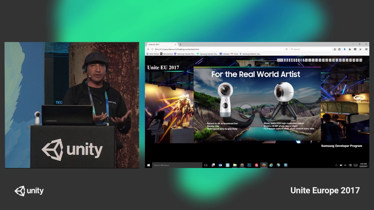 Unite Europe 2017 - Latest Samsung immersive technologies empowering Unity devs