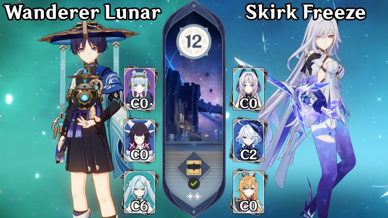 C2 Wanderer / C0 Skirk (6.4 Spiral Abyss) 36-Star Full Clear