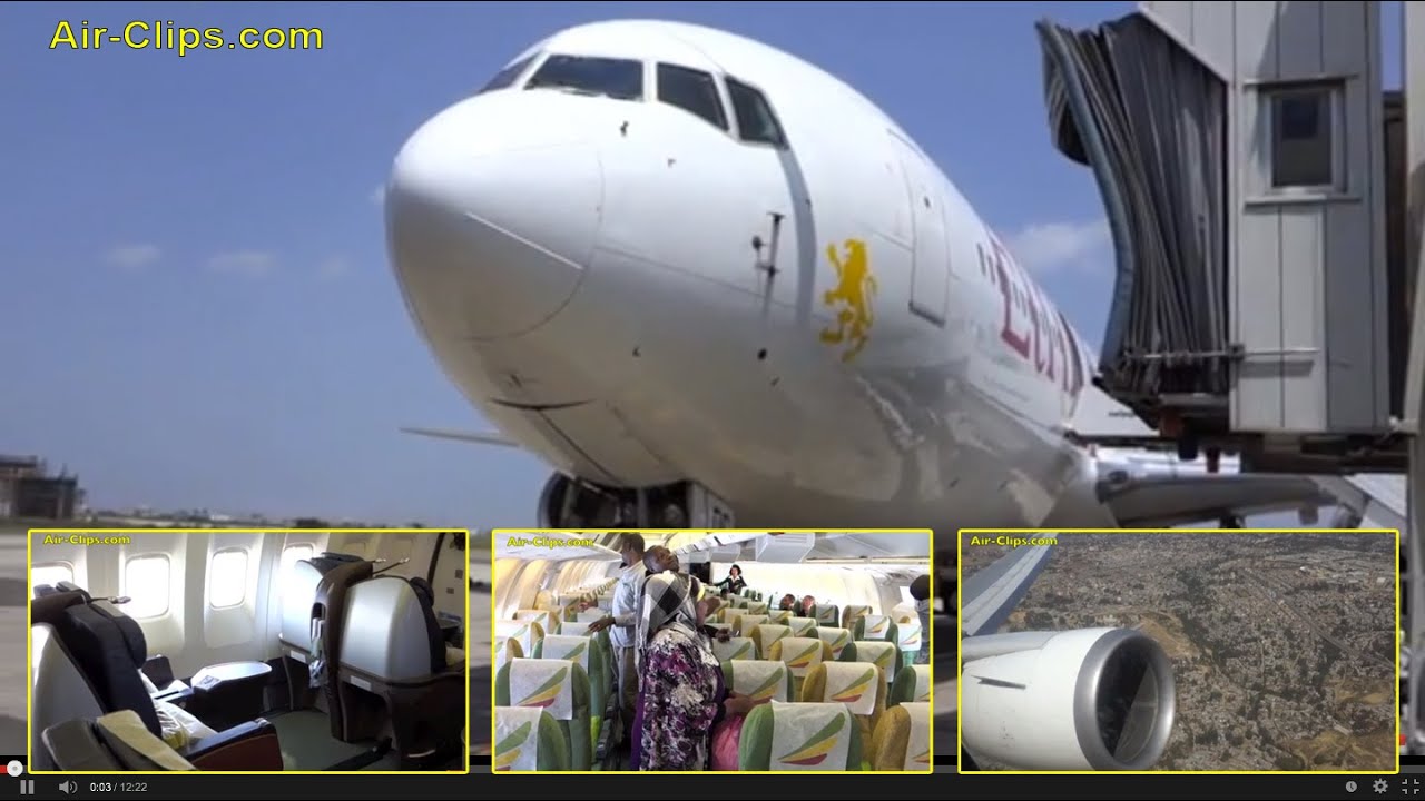 Ethiopian B767-300 with MALEV Business Class Addis to Dar Es Salaam [AirClips full flight series]