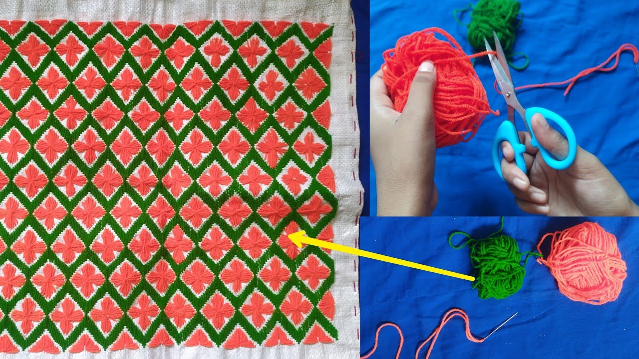 How to make Plastic Ason Design/plastic Bag/Sitting mat