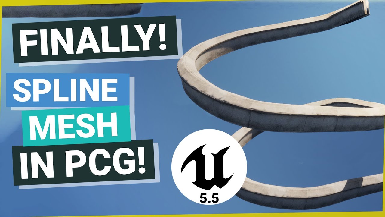 Unreal 5.5 PCG: Магия сплайновых сеток!