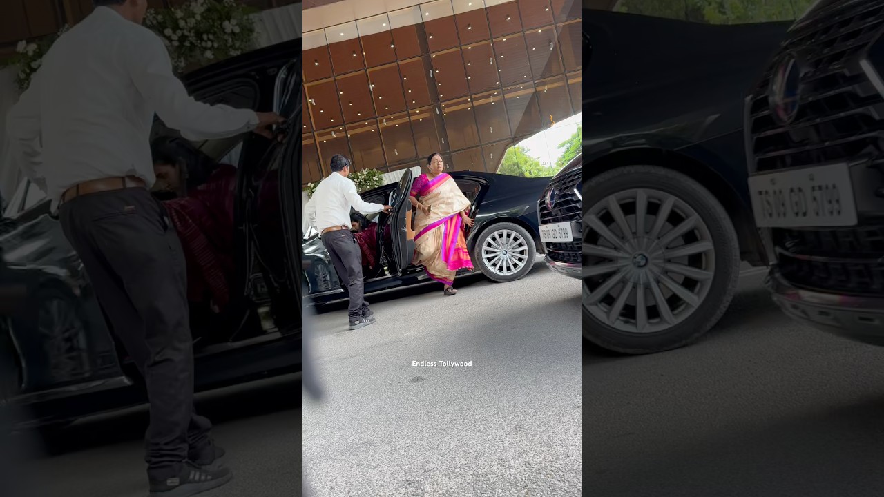 Naga babu Wife and Daughter Niharika Konidala at Allu kanakaratnam Pedda Karma in Hyderabad