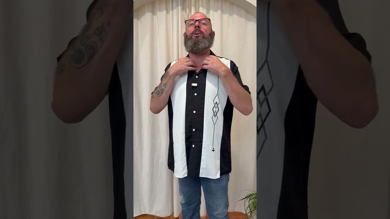 Atomic era bowler shirt at its finest!
