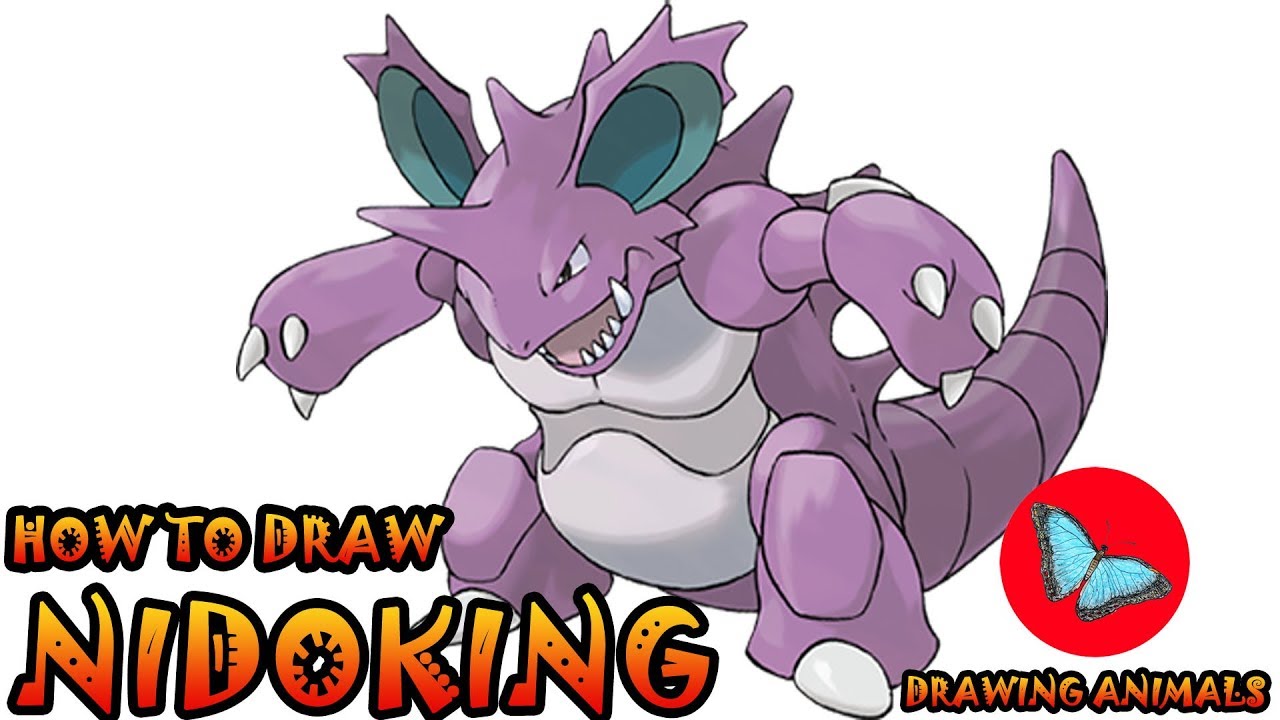 How To Draw  Nidoking From Pokemon | Drawing Animals