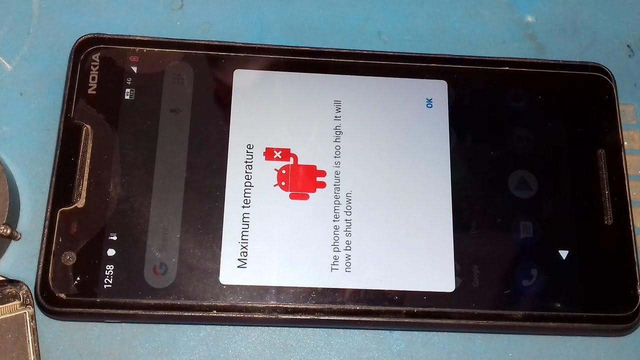 The phone temperature is too high.It will now be shut down
