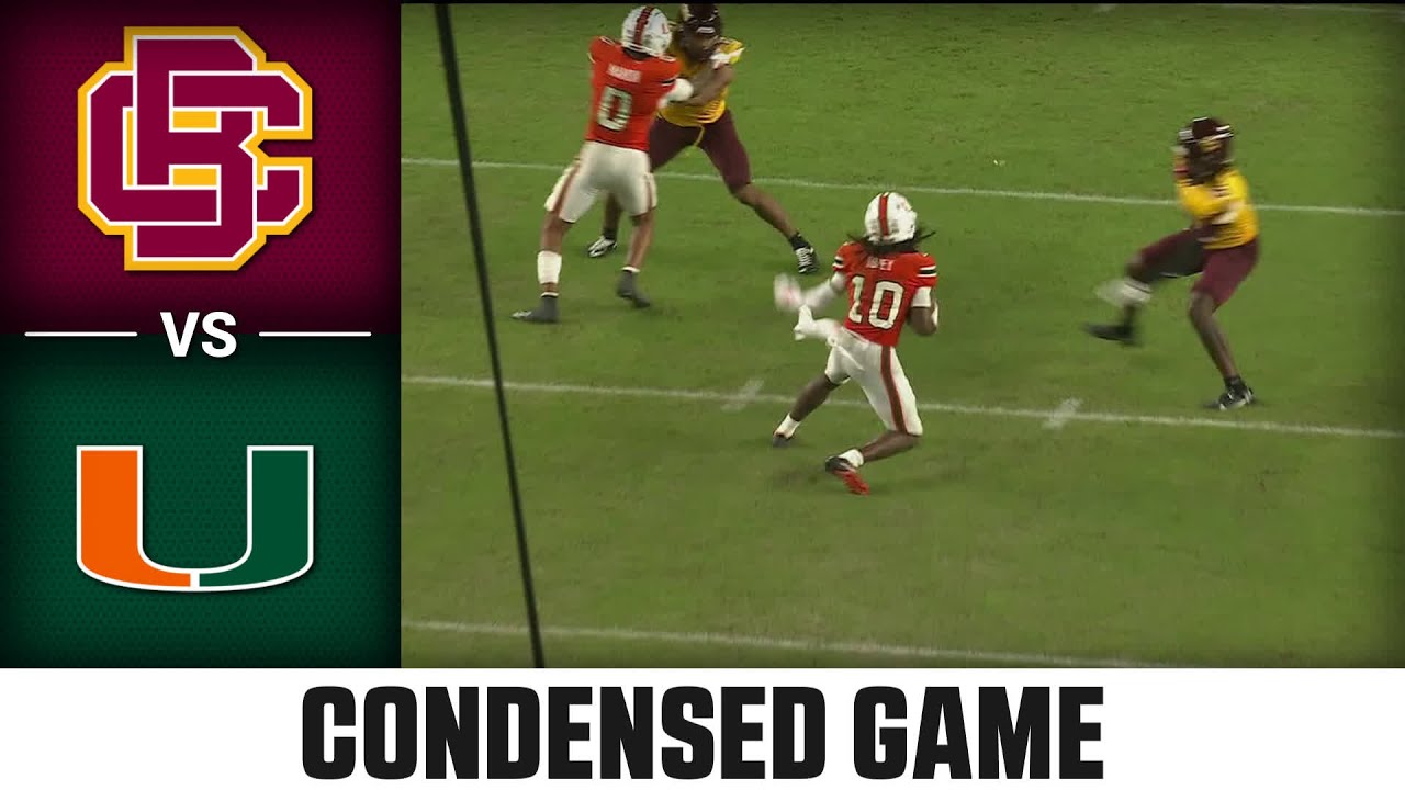 Bethune-Cookman vs. Miami Condensed Game | 2025 ACC Football