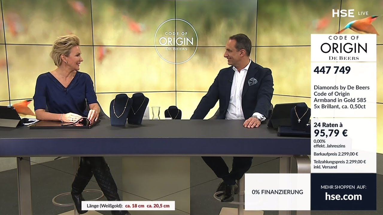 Schmuckexperte David Gilardy bei HSE - Diamonds by De Beers Code of Origin 28.11.2021