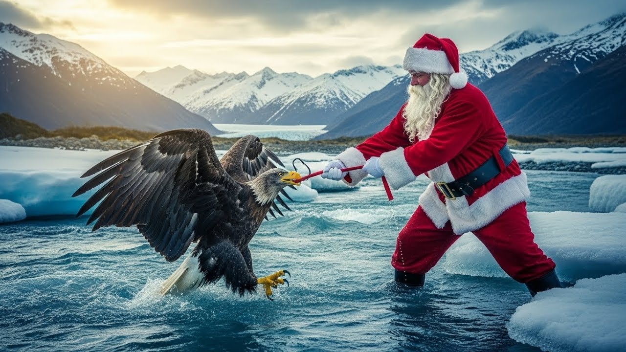Santa Rescues a Mother Eagle from a Fish Hook (Emotional Wildlife Rescue) 🦅🎅