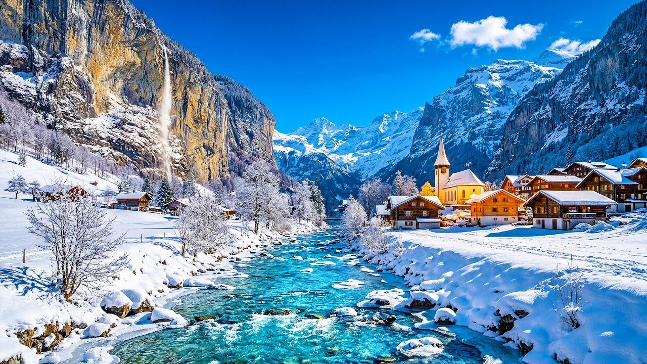 Lauterbrunnen Valley Walk 🇨🇭 | Charming Swiss Village Stroll | 4K Walking Tour