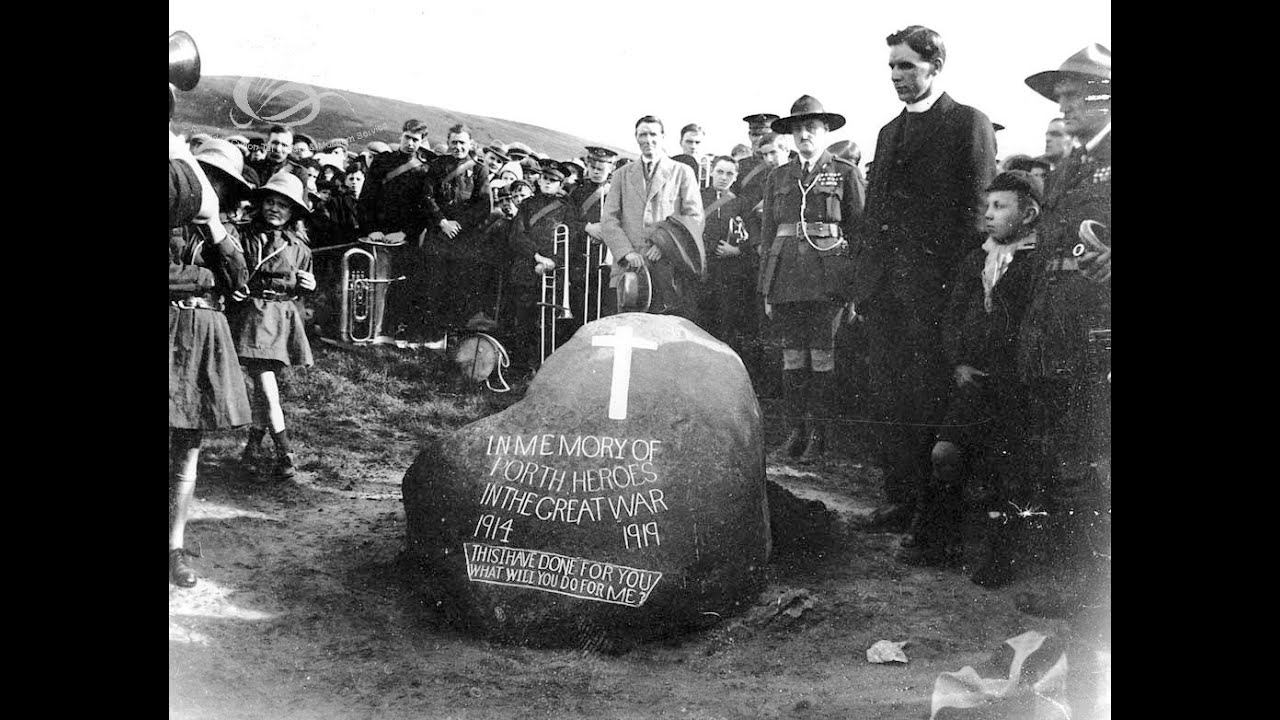 The Memorial Stone, Glynfach mountain, Porth, Rhondda Valley.