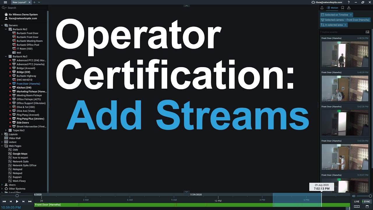 13 - Add Streams  - Nx Operator Certification
