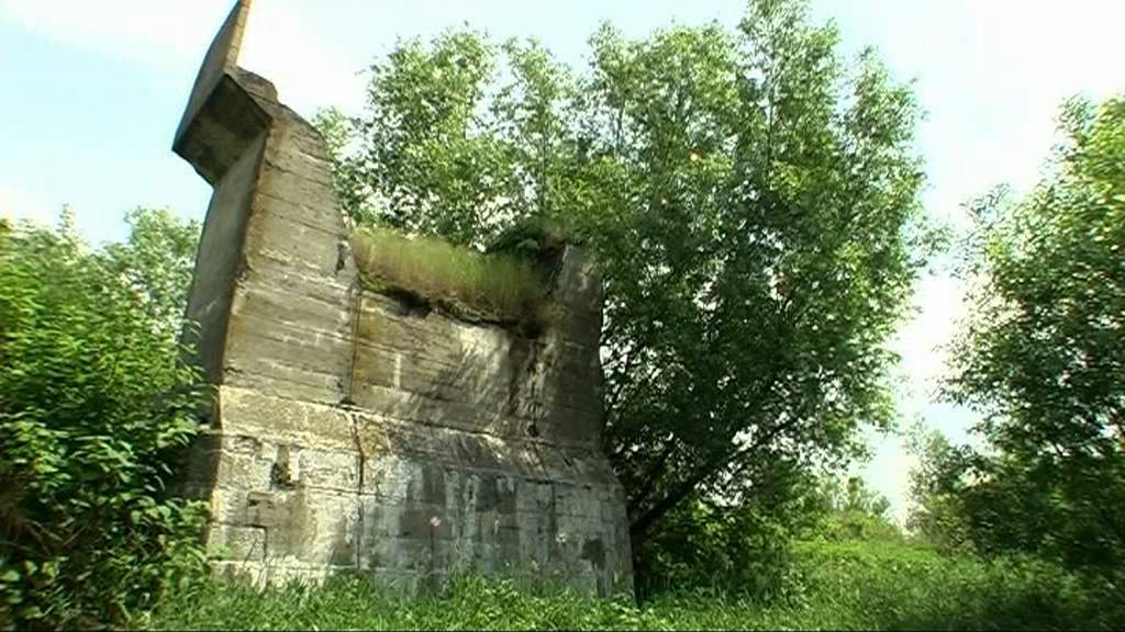 Grzegorzowice. Pozostałości mostu i prom na Odrze