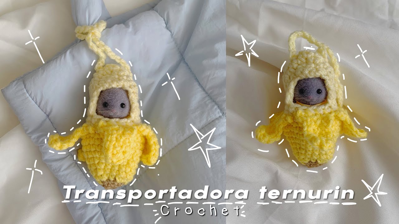 Transportadora plátano a crochet / Trinket holders sylvanian crochet