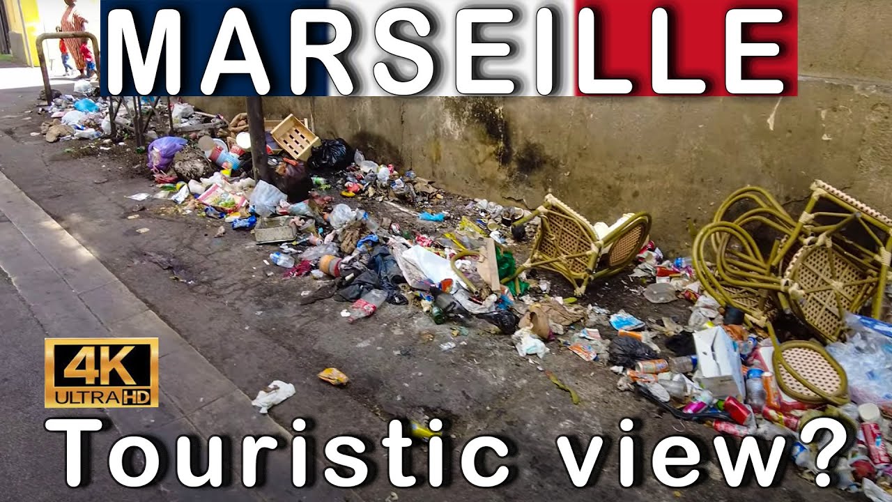Touristic Walking in Marseille Vieux Port Area