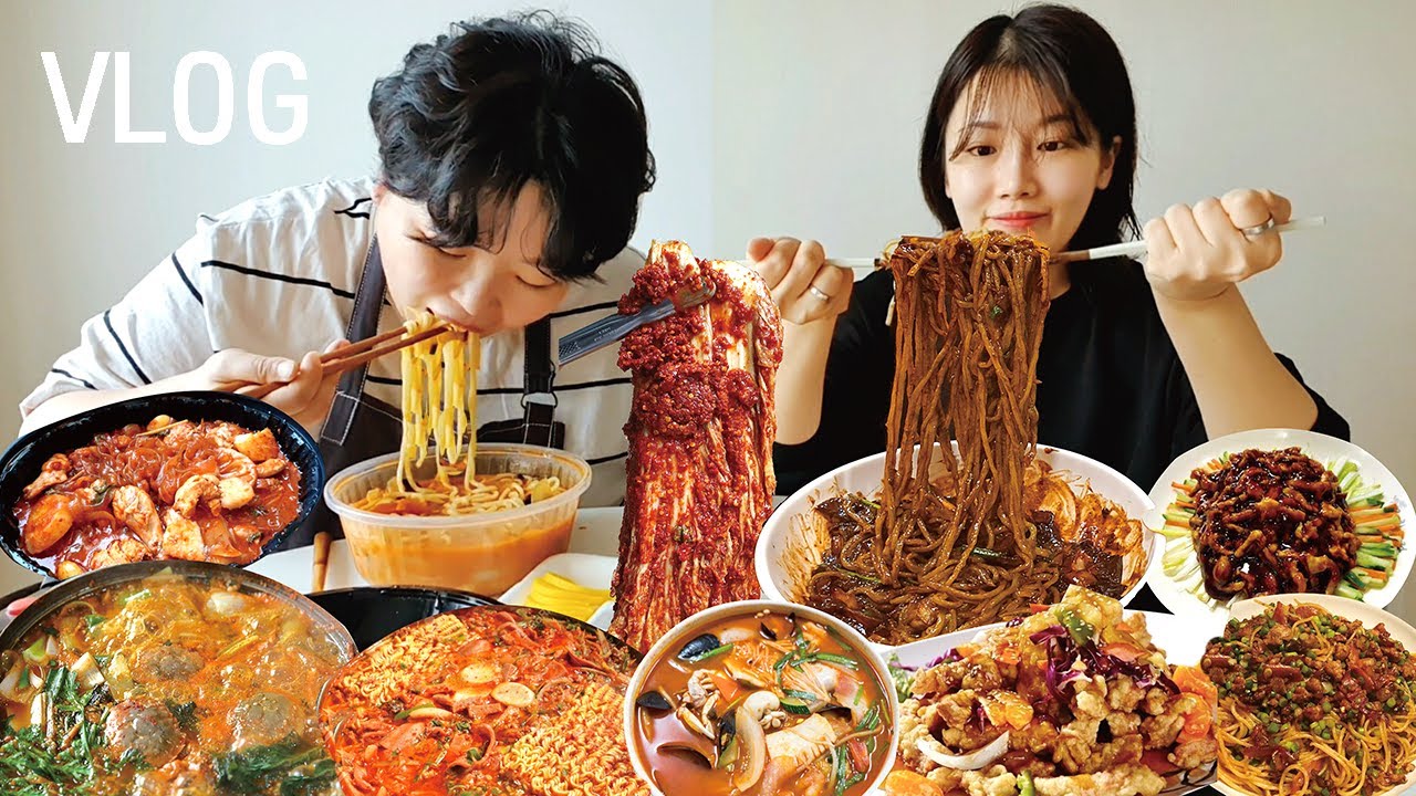 먹방 브이로그 | 취하기 좋은 날🍻 (ft. 짬뽕 짜장면 탕수육 두찜 곰도리탕 부대찌개 마늘쫑파스타 참게탕 경장육사 ) Mukbang VLOG
