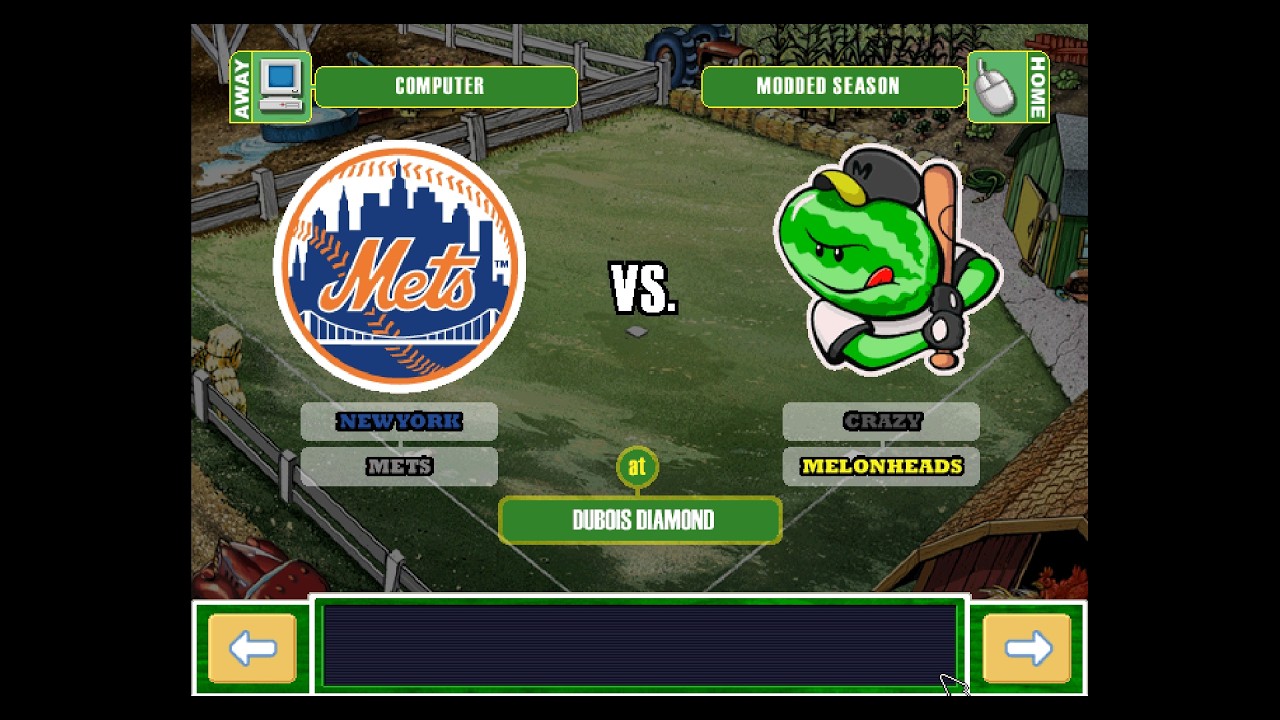 Backyard Baseball 2003 but it is very uneventful - Game 13 vs New York Mets
