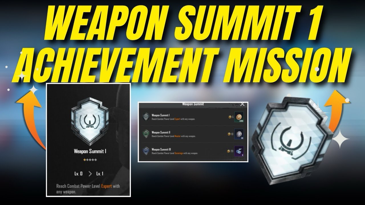 WEAPON SUMMIT 1 ACHIEVEMENT MISSION PUBG MOBILE & BGMI | HOW TO COMPLETE WEAPON SUMMIT 1 ACHIEVEMENT