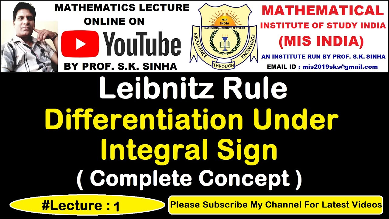 Leibnitz Rule | Differentiation Under The Integral Sign | Complete Concept | By Sinha Sir