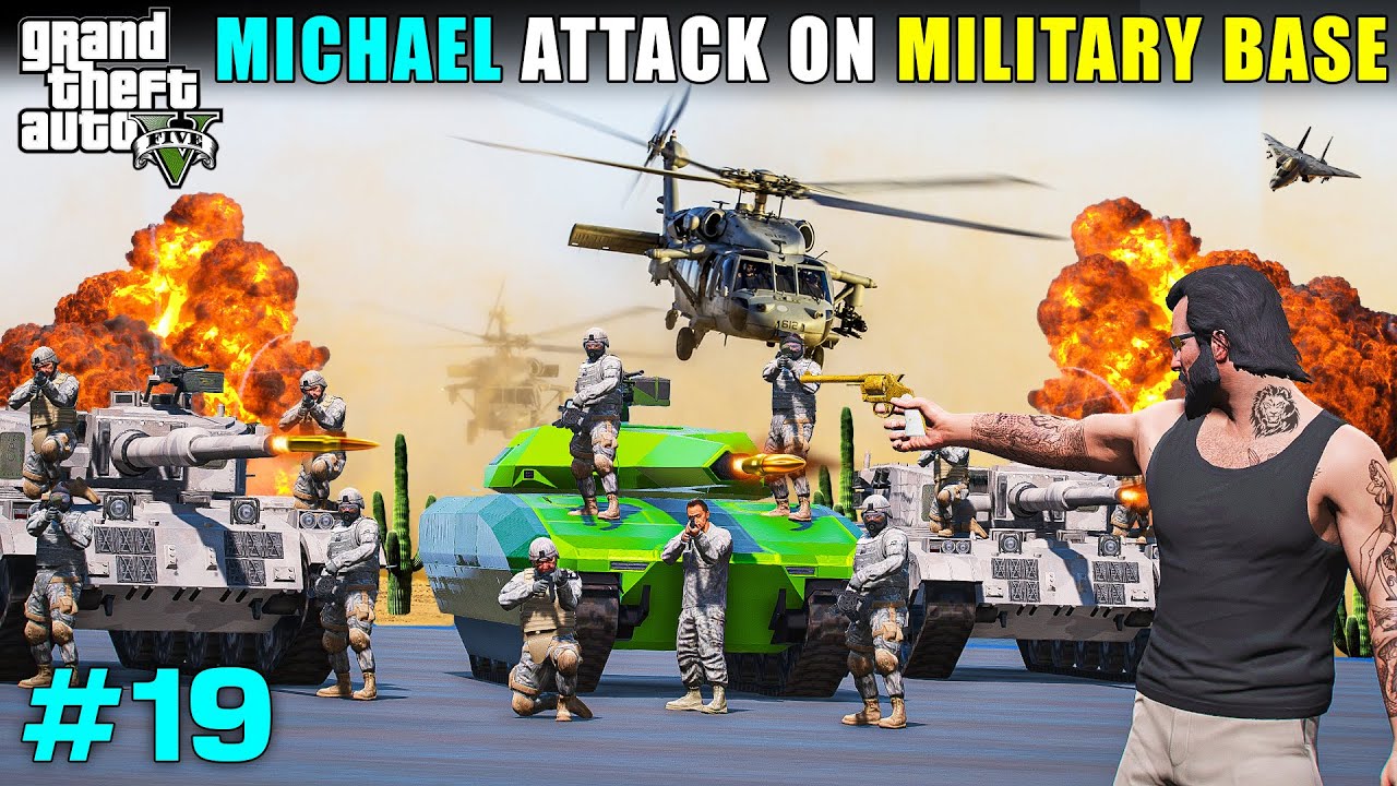 MICHAEL ATTACKS ON MILITARY | GTA V GAMEPLAY