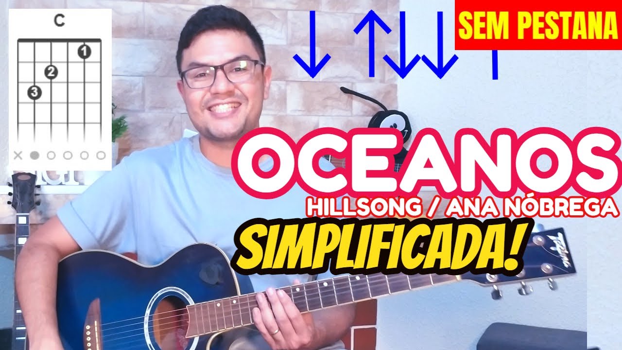 Como Tocar OCEANOS - ANA NÓBREGA - HILLSONG🧡FÁCIL! ACÓRDES FÁCEIS. SIMPLIFICADO. INICIANTE SIMPLES.