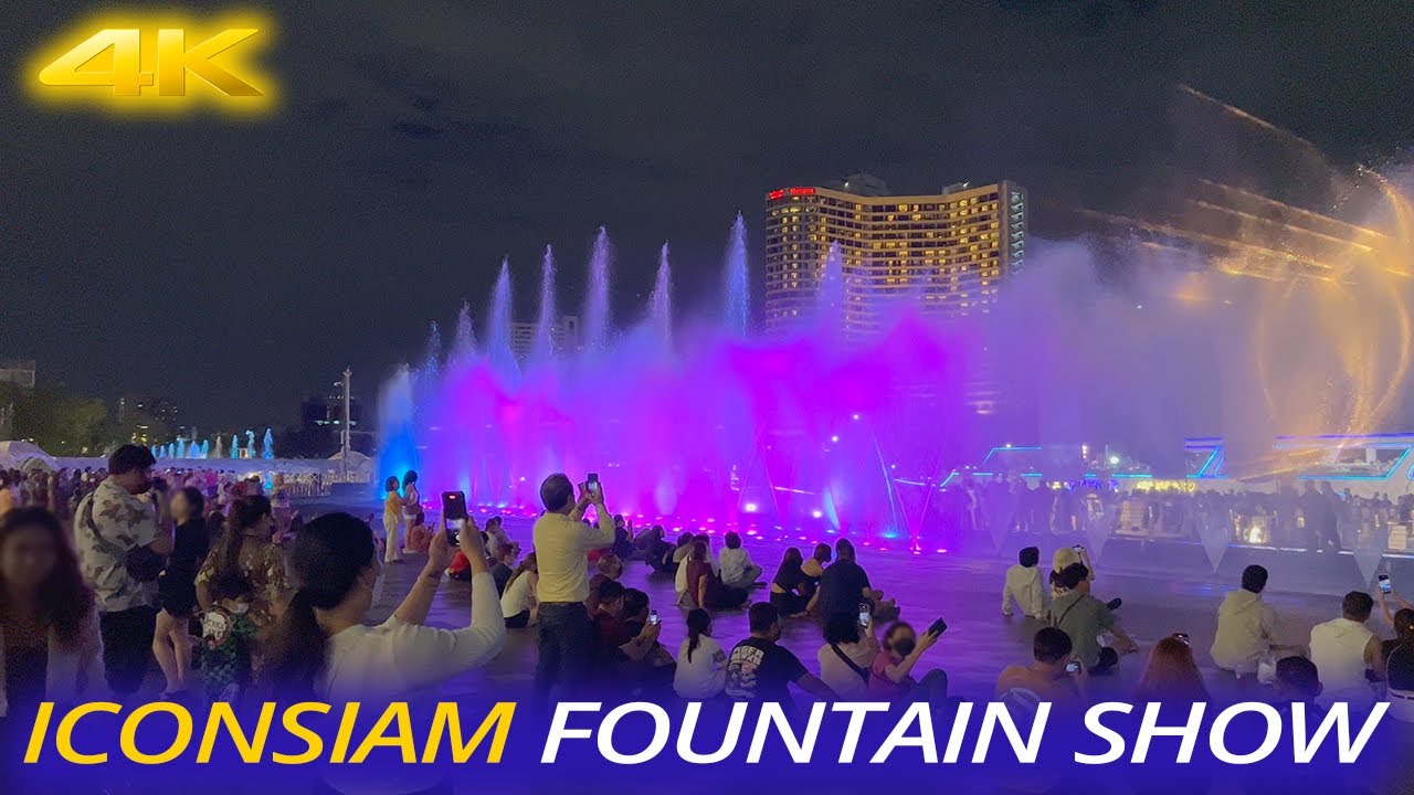 【🇹🇭 4K】 ICONSIAM Fountain SHOW, September 2022 / Bangkok, Thailand
