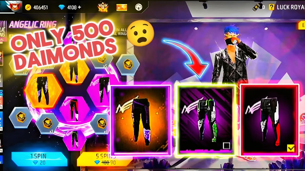 New angelic pant spin 😧 | new event | new event Free fire | Free fire new event | FF new event | ff