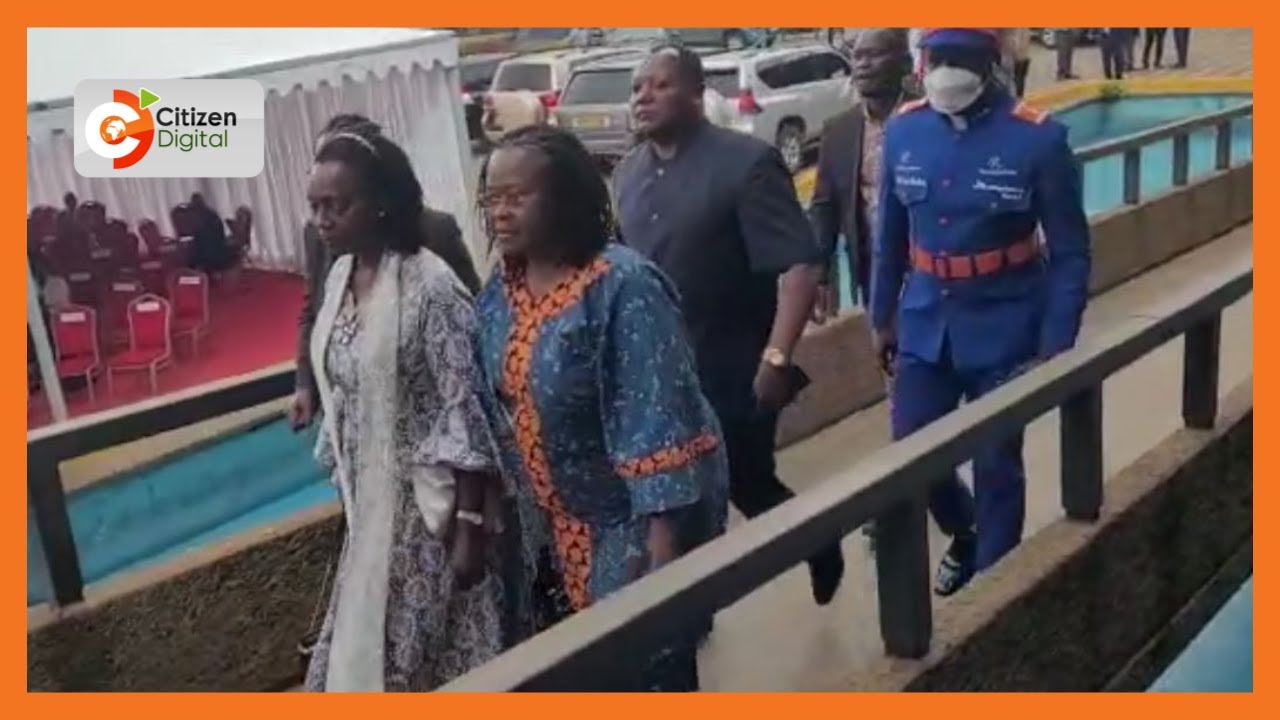 Martha Karua, Peter Munya arriving at KICC ahead of naming of Azimio coalition running mate