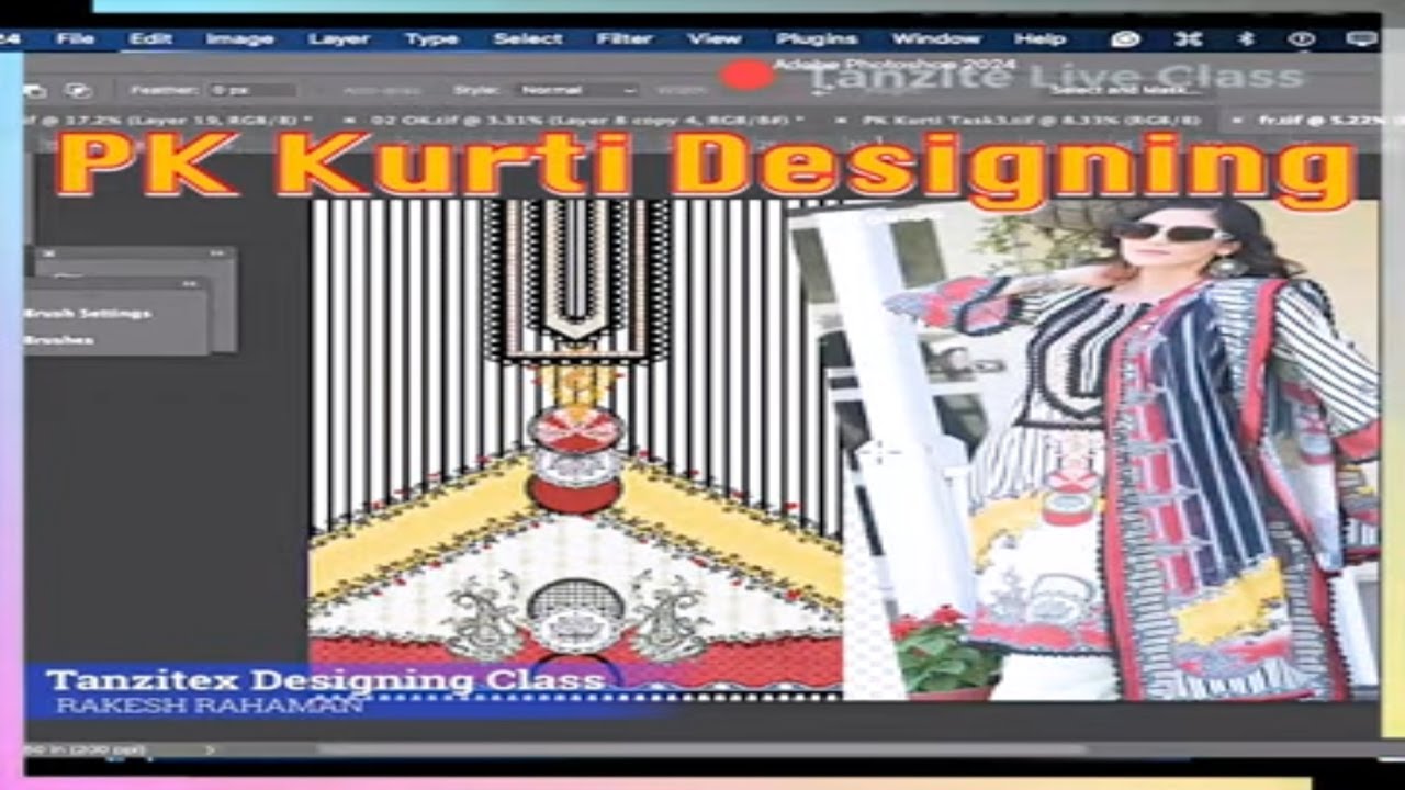 Pakistani Kurti Designing in Photoshop For 