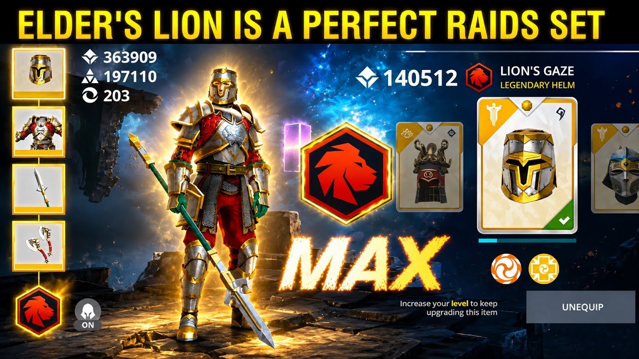 Shadow fight 3: Don't Upgrade Elder's Lion set to Lv-6 before watching this video