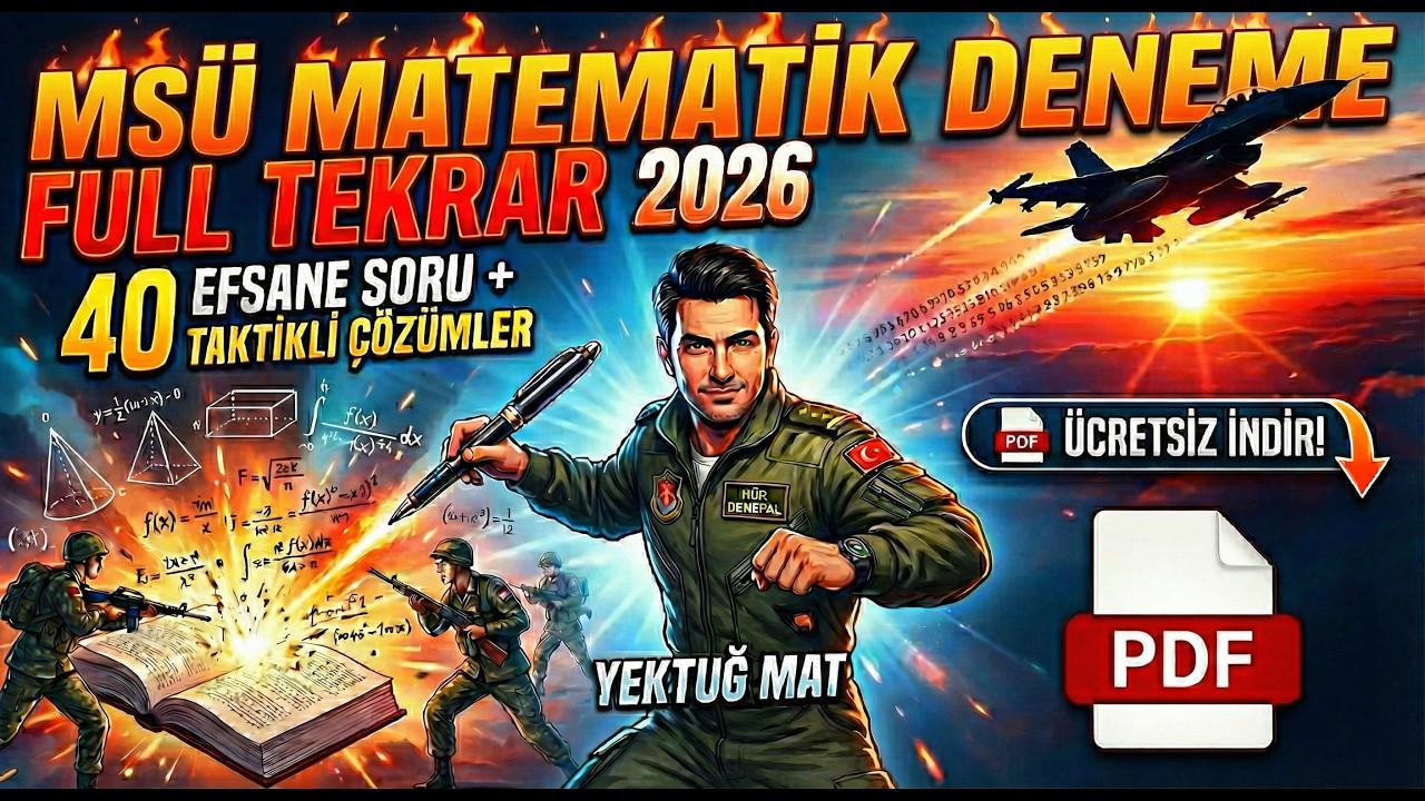 2026 MSÜ MATEMATİK DENEME  SON PROVA-1 FULL TEKRAR ÇÖZÜMÜ | 40 SORU + ÜCRETSİZ PDF