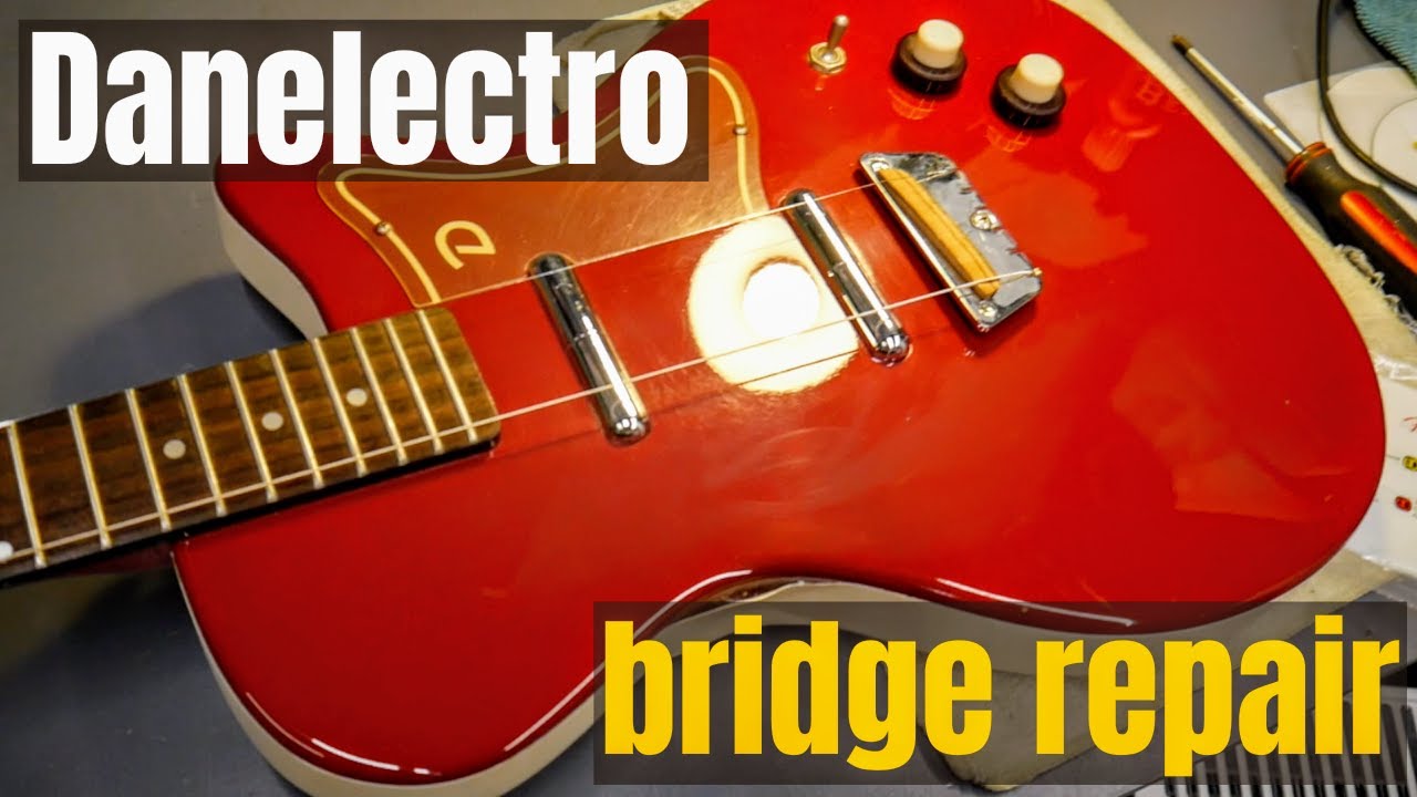 Danelectro '56 U2 Guitar Intonation Problems - Bridge Repair