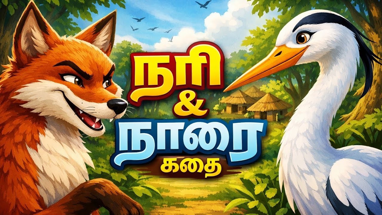நரி மற்றும் நாரை கதை | நல்ல மனசு தான் உண்மையான செல்வம் | Tamil Moral Story