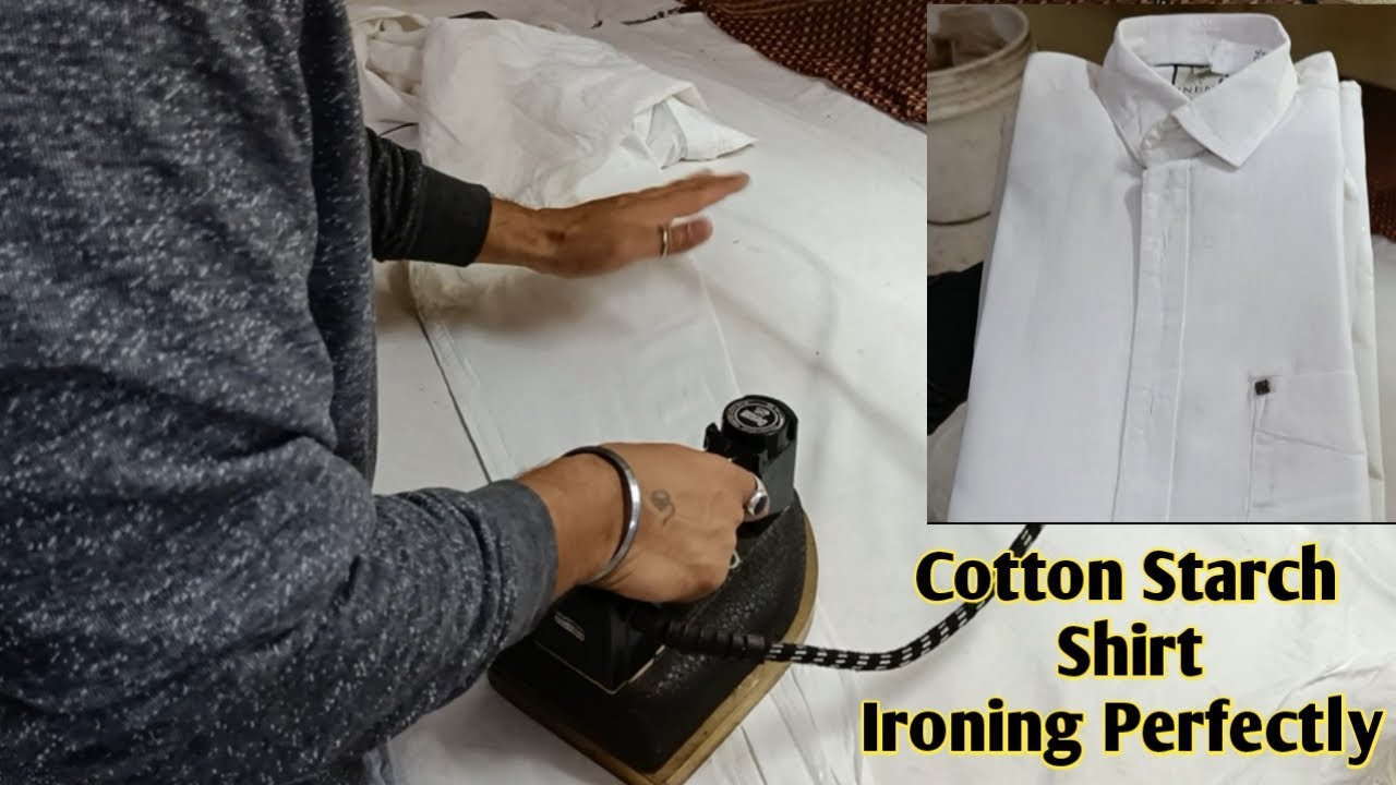 How To Press Starch Shirt, How To Iron Starch Shirt, Starch Clothes Ironing