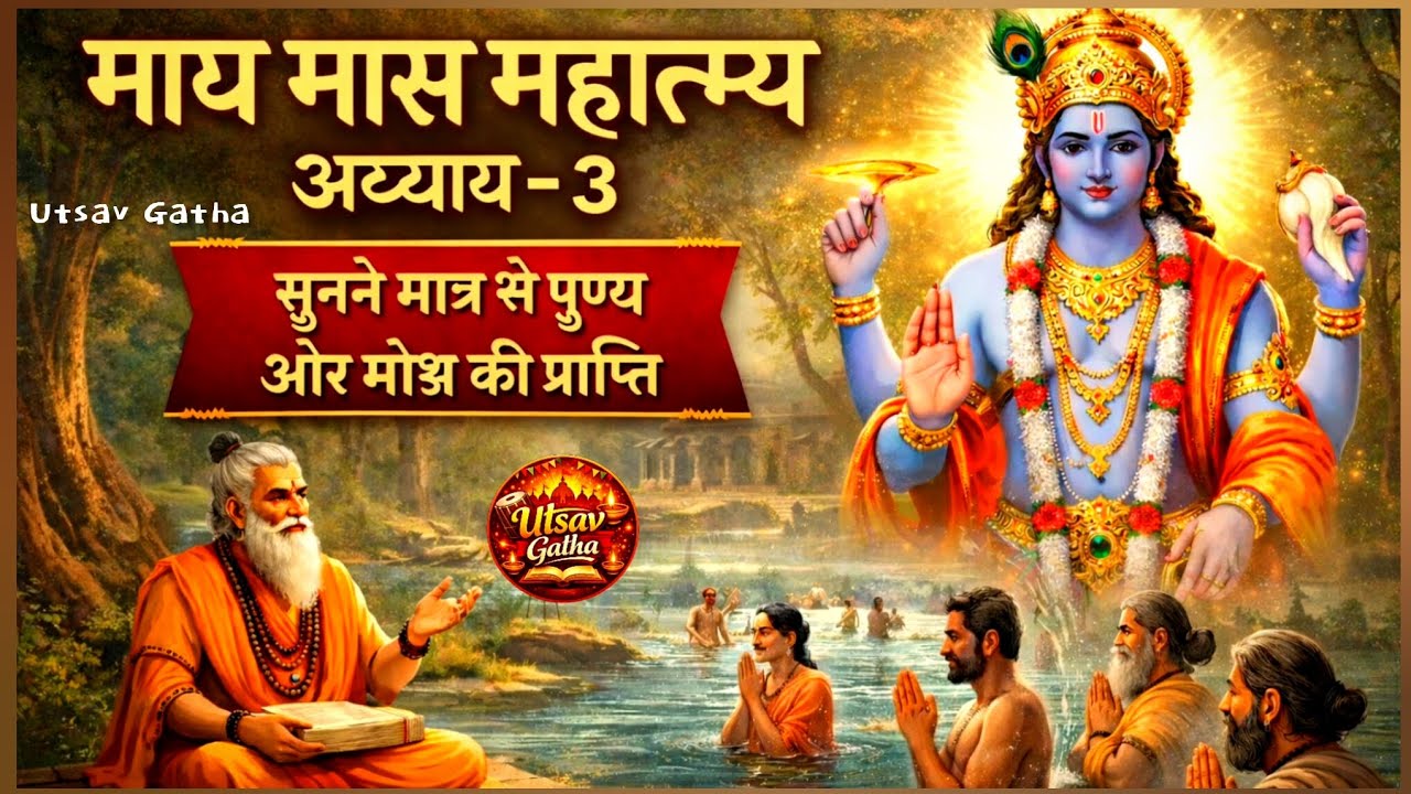 ✨ माघ मास कथा अध्याय - 3 |  Magh Maas katha Chapter - 3 | प्रतिदिन नियम से जरूर सुनें! 🕉 #katha  