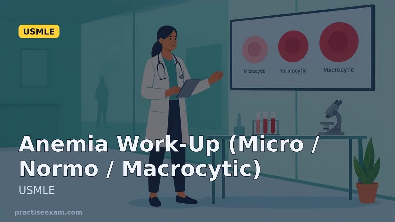 Anemia Work-Up (Micro / Normo / Macrocytic) | USMLE Explained + Practice Questions