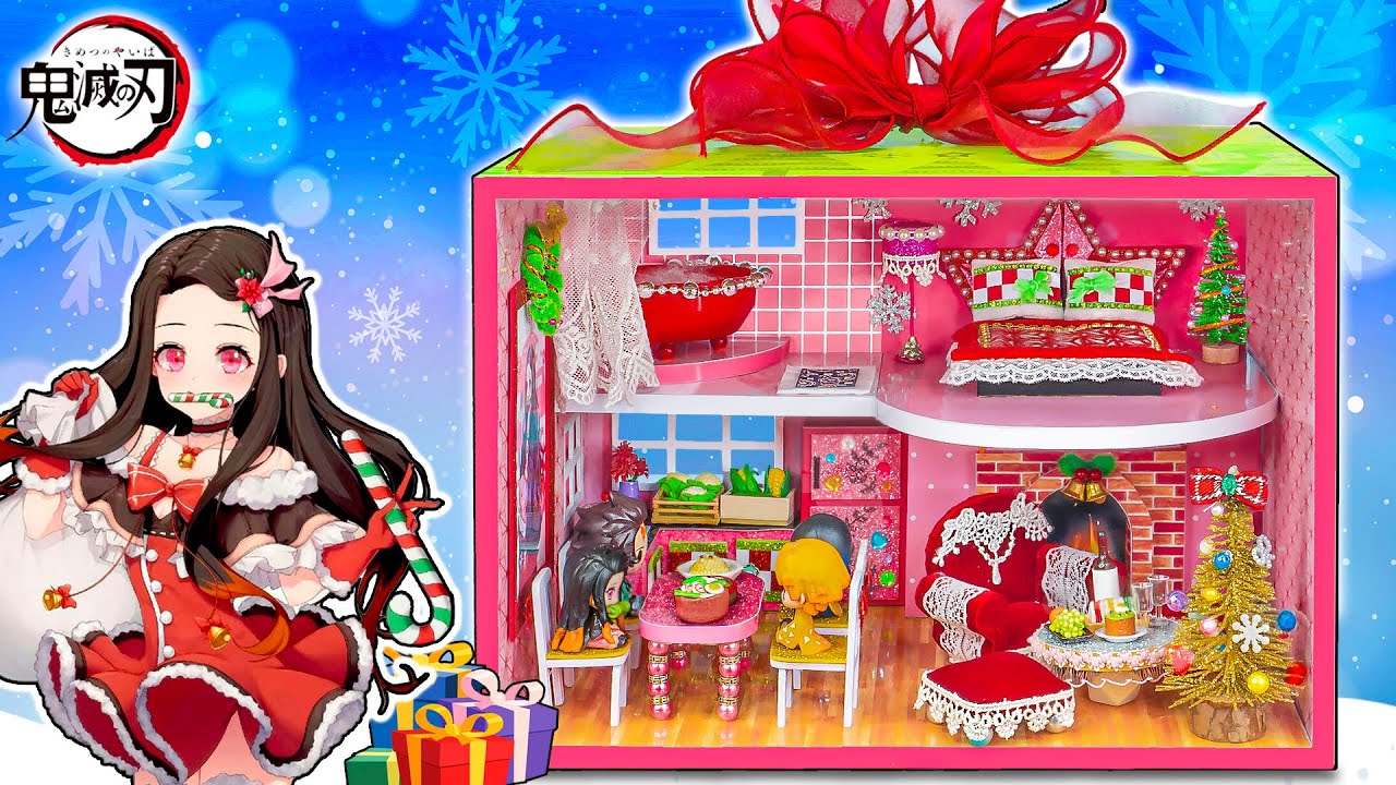 [Kimetsu no Yaiba] Licca-chan❤️Рождественская комната DIY 🌻 Подарочный домик ручной работы 🎄