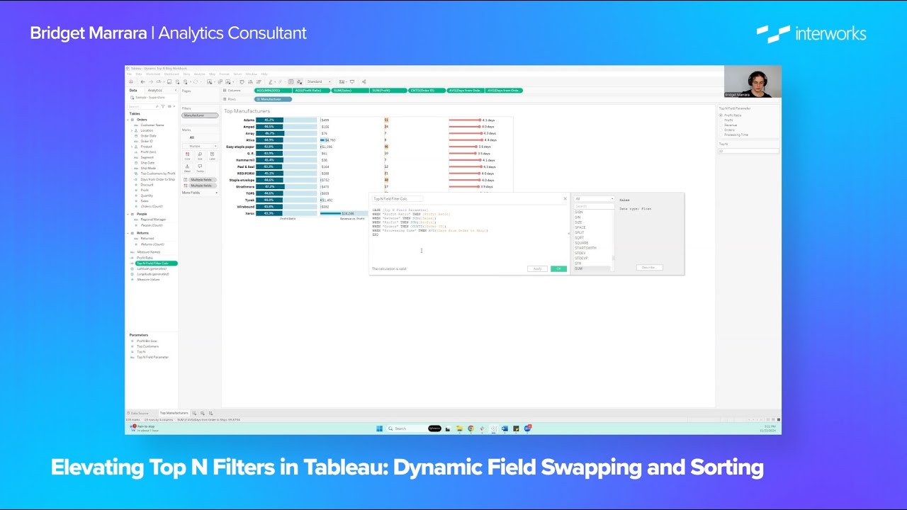 Elevating Top N Filters in Tableau: Dynamic Field Swapping and Sorting