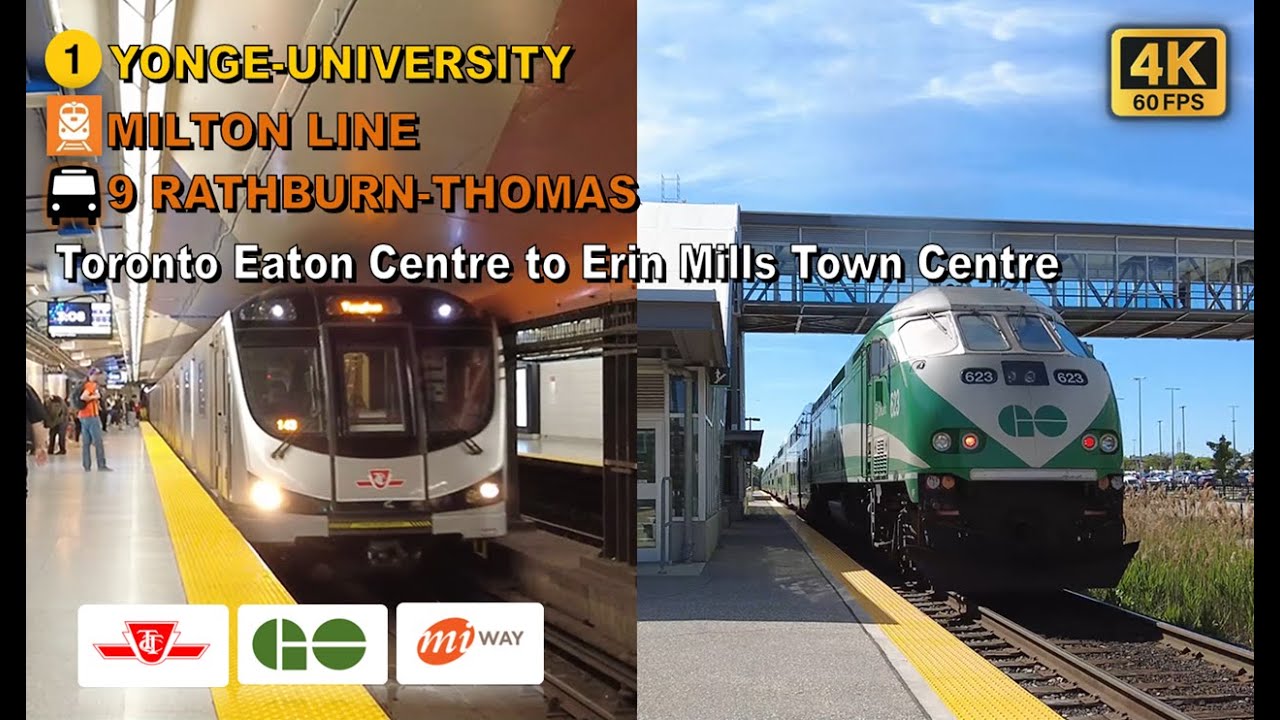TTC, GO & MiWay POV Walk: Toronto Eaton Centre to Erin Mills Town Centre Via Erindale GO Station