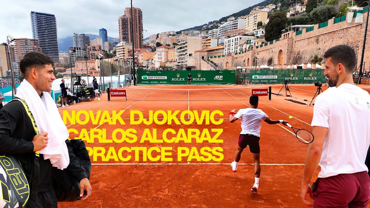 Carlos Alcaraz vs. Novak Djokovic Full Practice | 2025 Monte Carlo