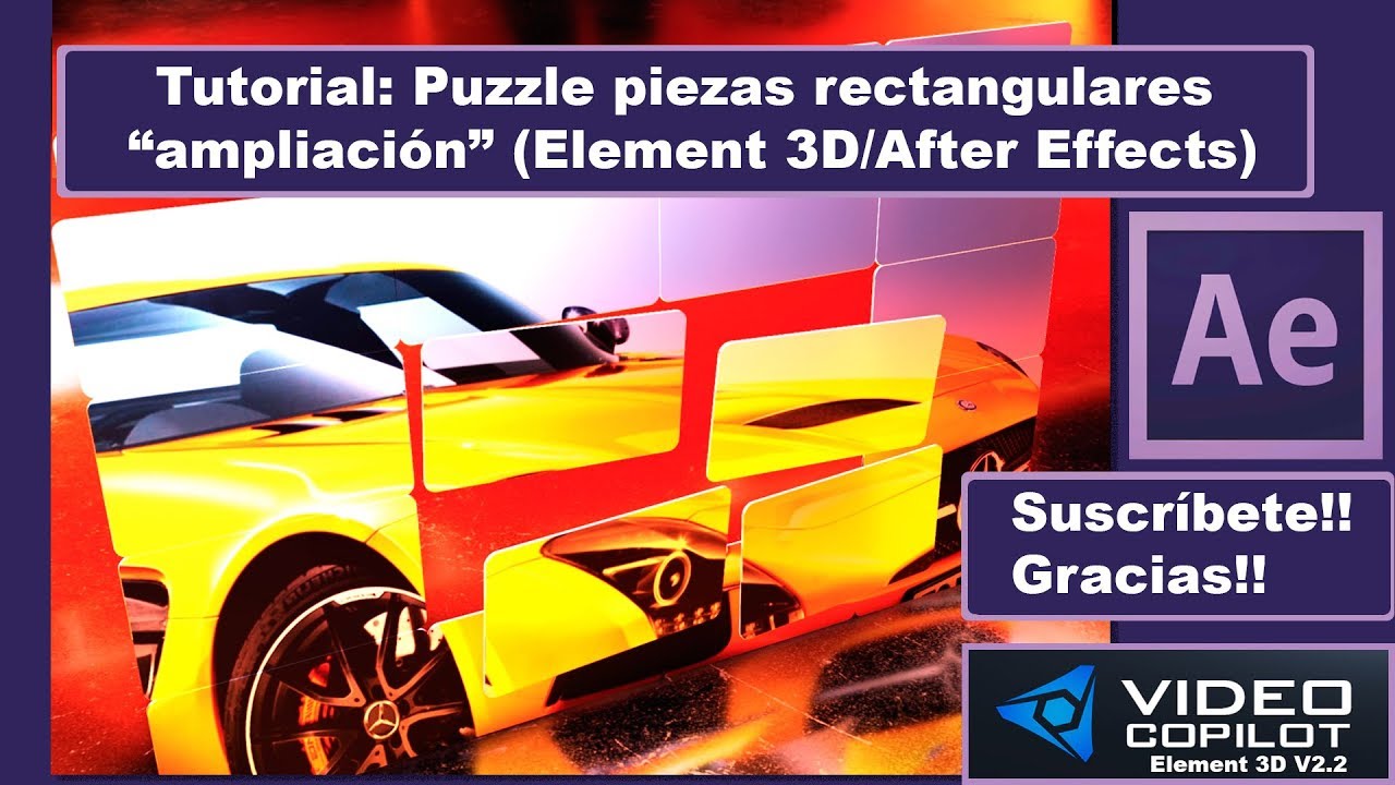 Tutorial Element 3D Puzzle piezas rectangulares 