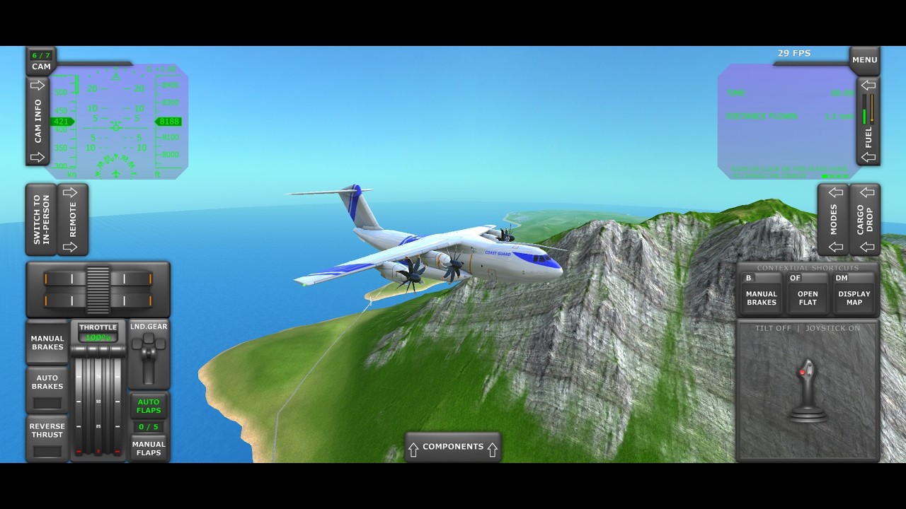 Flying Coast Guard Airbus A400M in Turboprop Flight Simulator | Android Gameplay