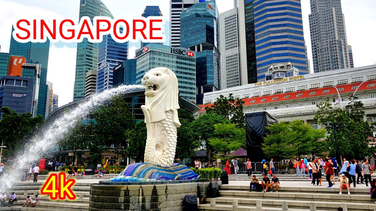 SINGAPORE Walking Tour 4k View of modern city#travel