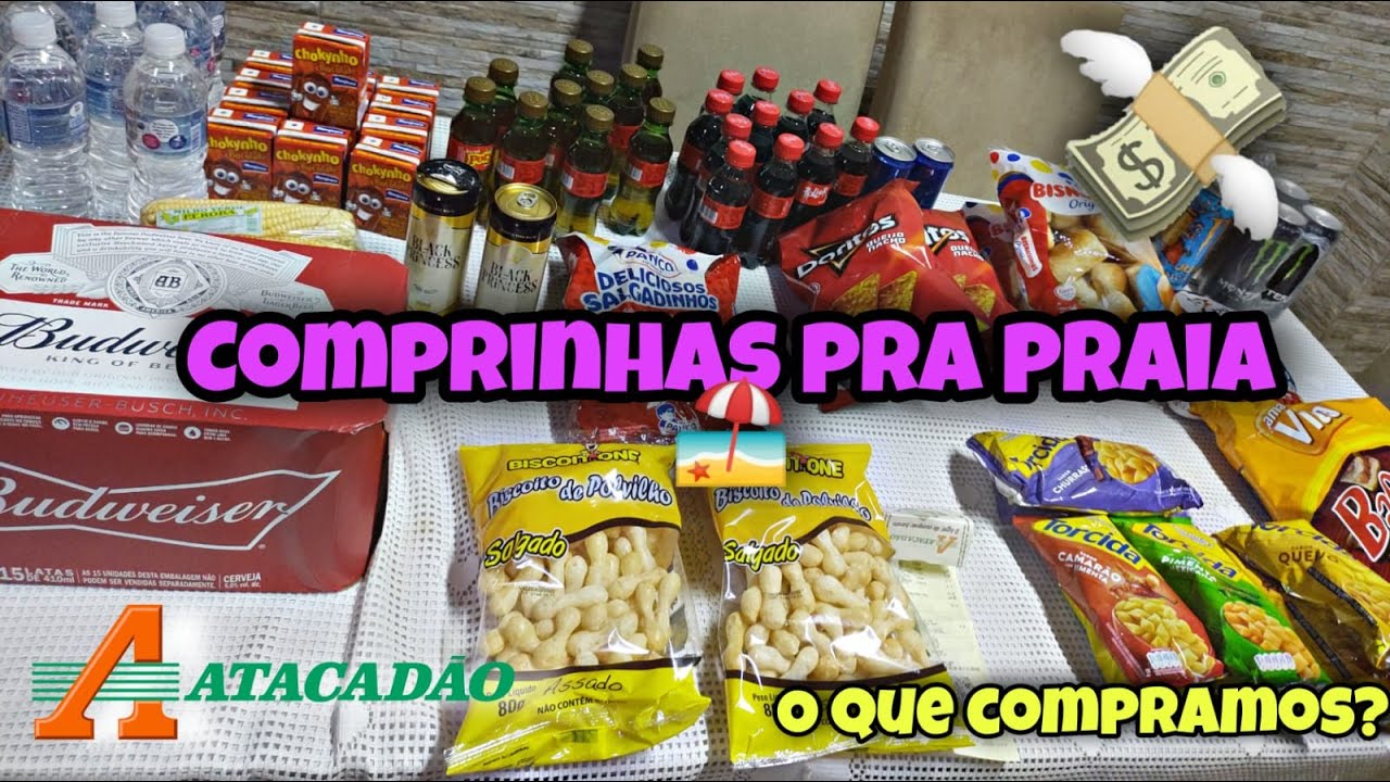 COMPRAS NO ATACADÃO 🥰| COMPRINHAS PRA PRAIA 🌊| O QUE VAMOS LEVAR? | COM VALORES