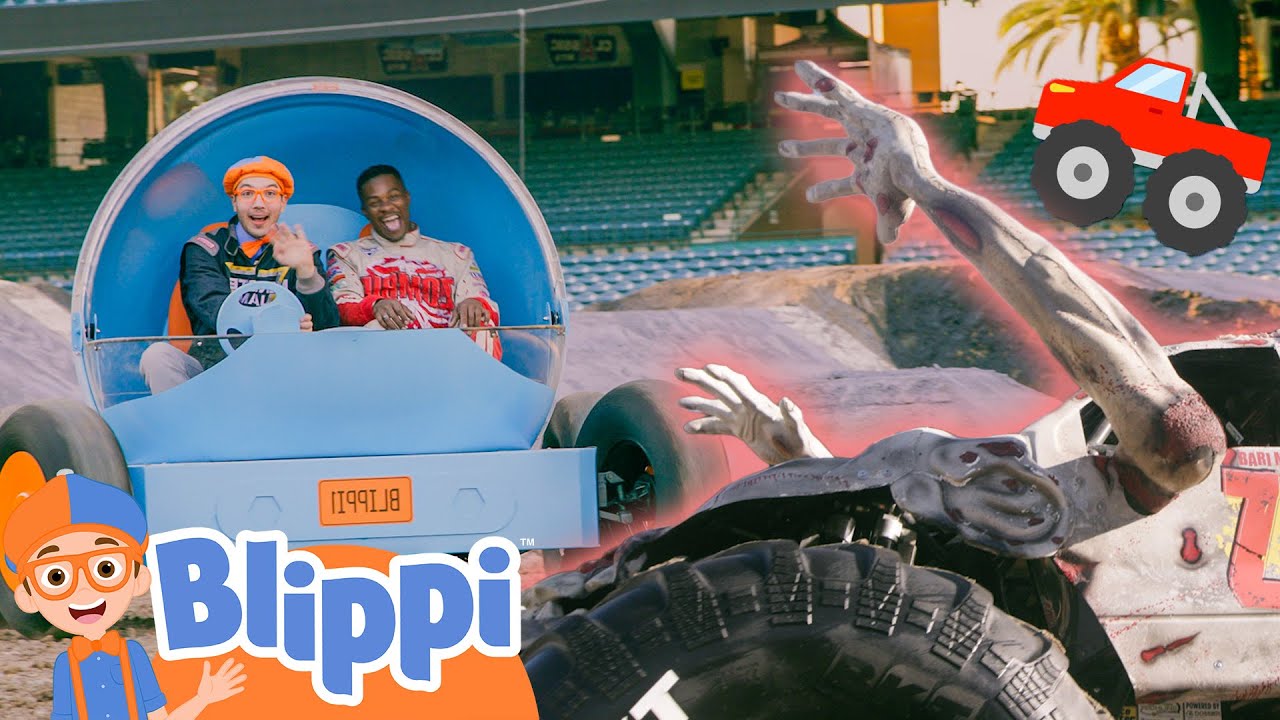 Blippi's Spooky Monster Jam | Trucks for Kids | Halloween Kids Episode | Educational Videos for Kids