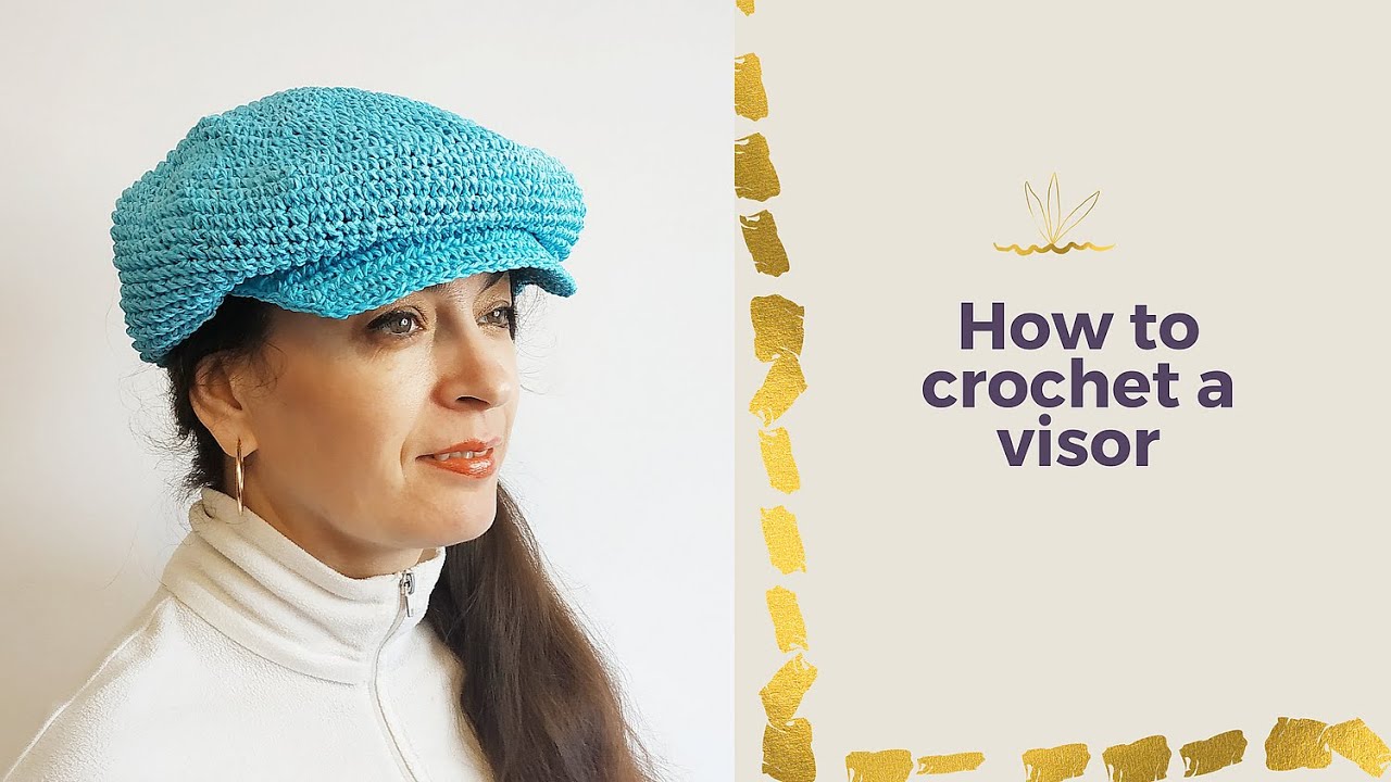 💞How to Crochet Visor Without Cutting the Yarn💞Как Cвязать Rозырёк Без Обрыва Нити #freepattern