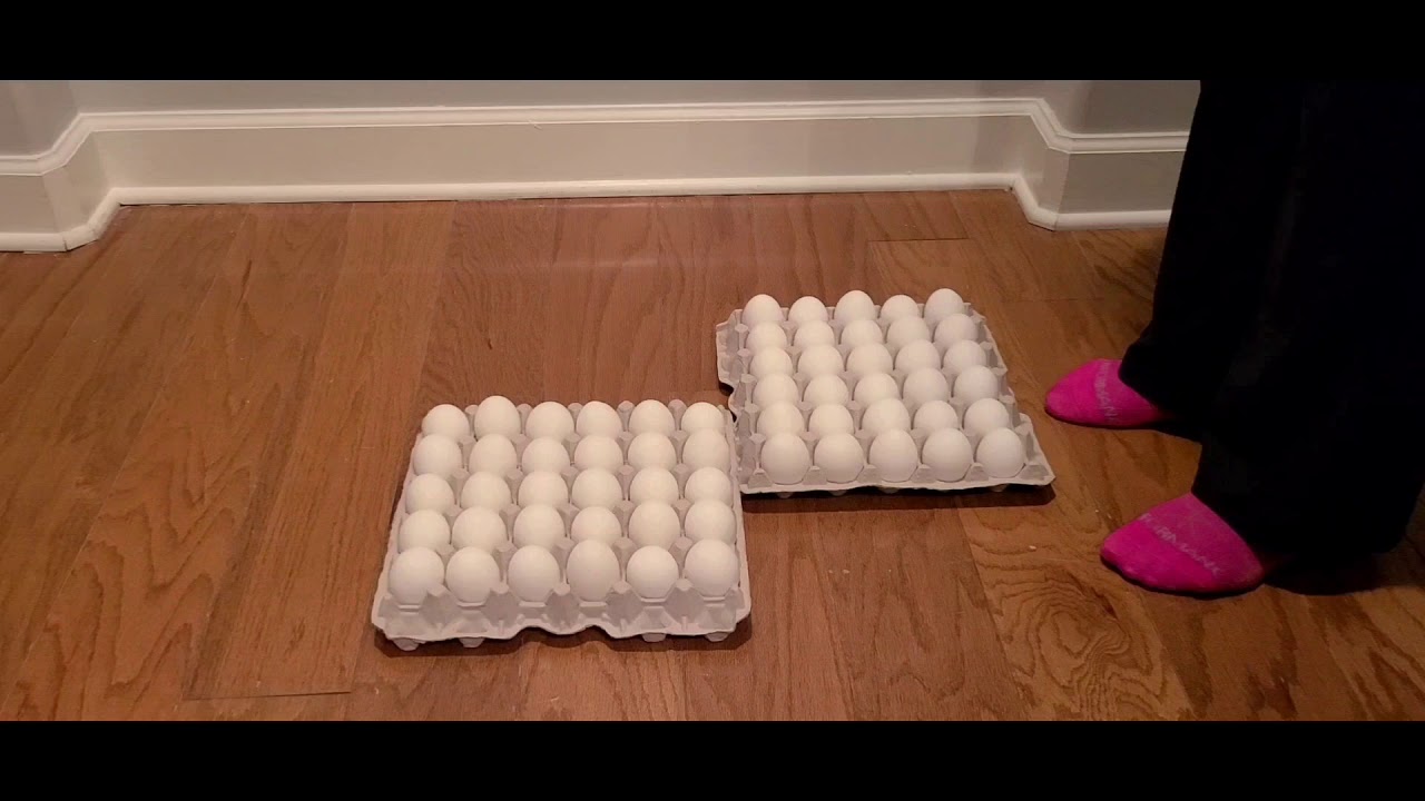 Walk on eggs challenge.