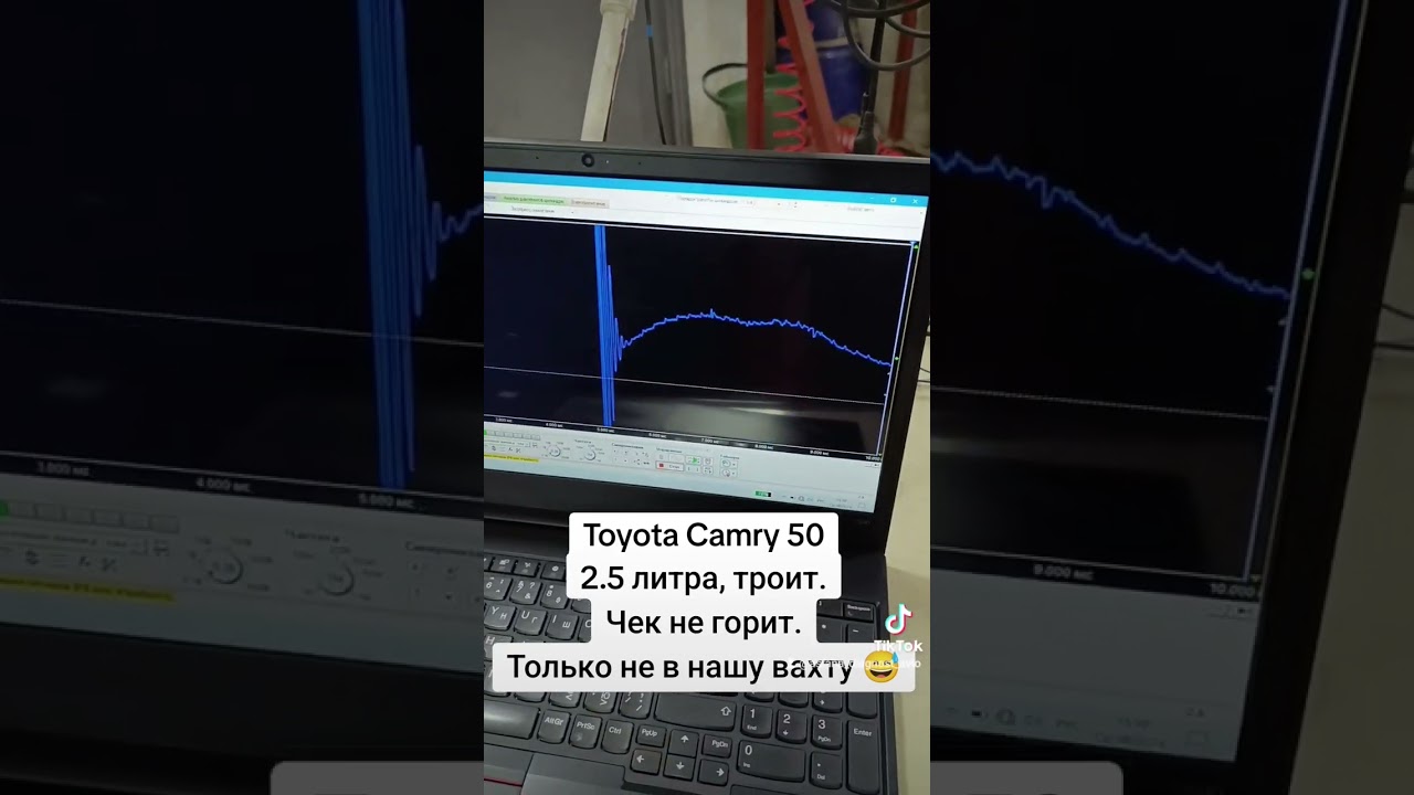 Toyota Camry 50, троит. Чек не горит, диагностика при помощи мотортестера #мото #осциллограф #троит