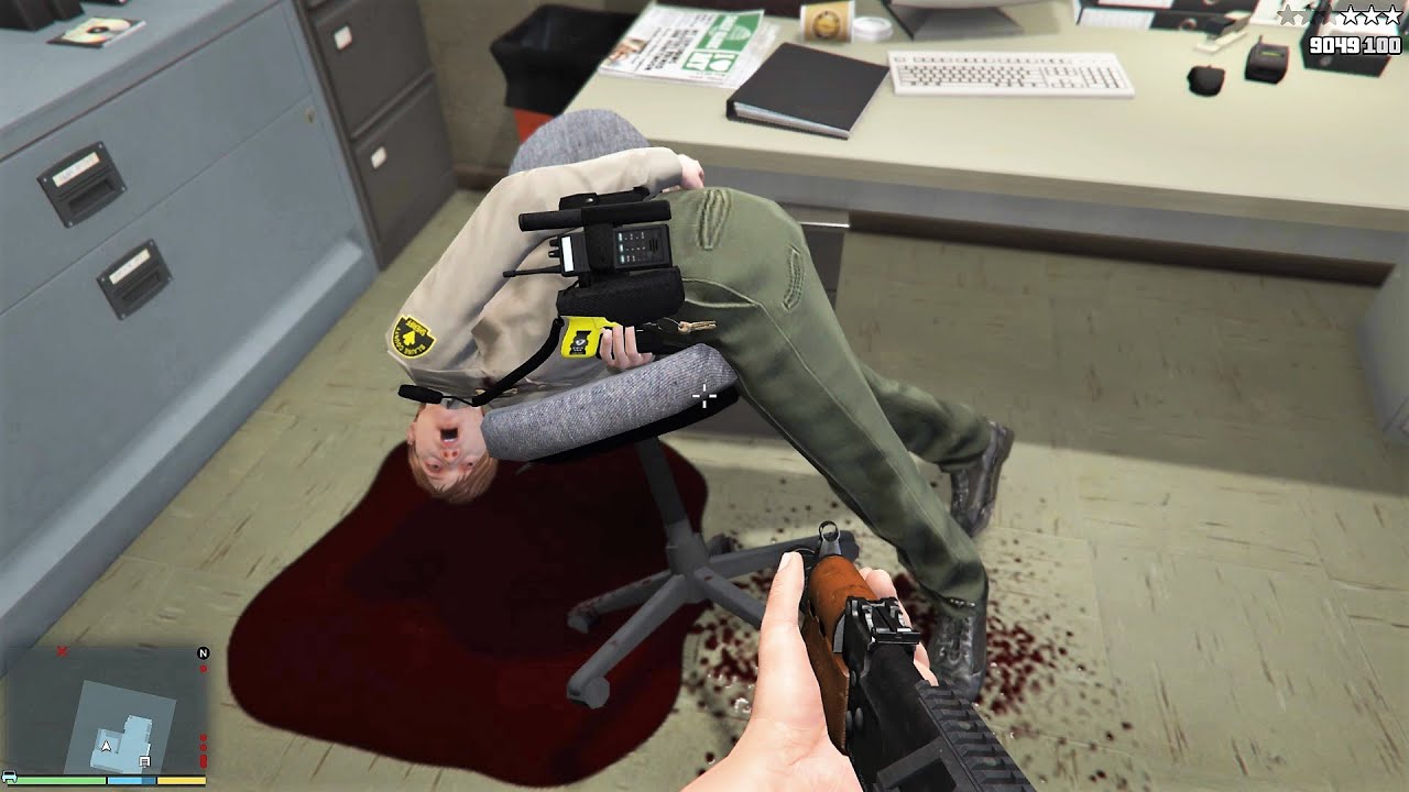 GTA 5 - MICHAEL’S SIX STAR COP BATTLE AT THE CHICKEN FACTORY (RDE 4.0)