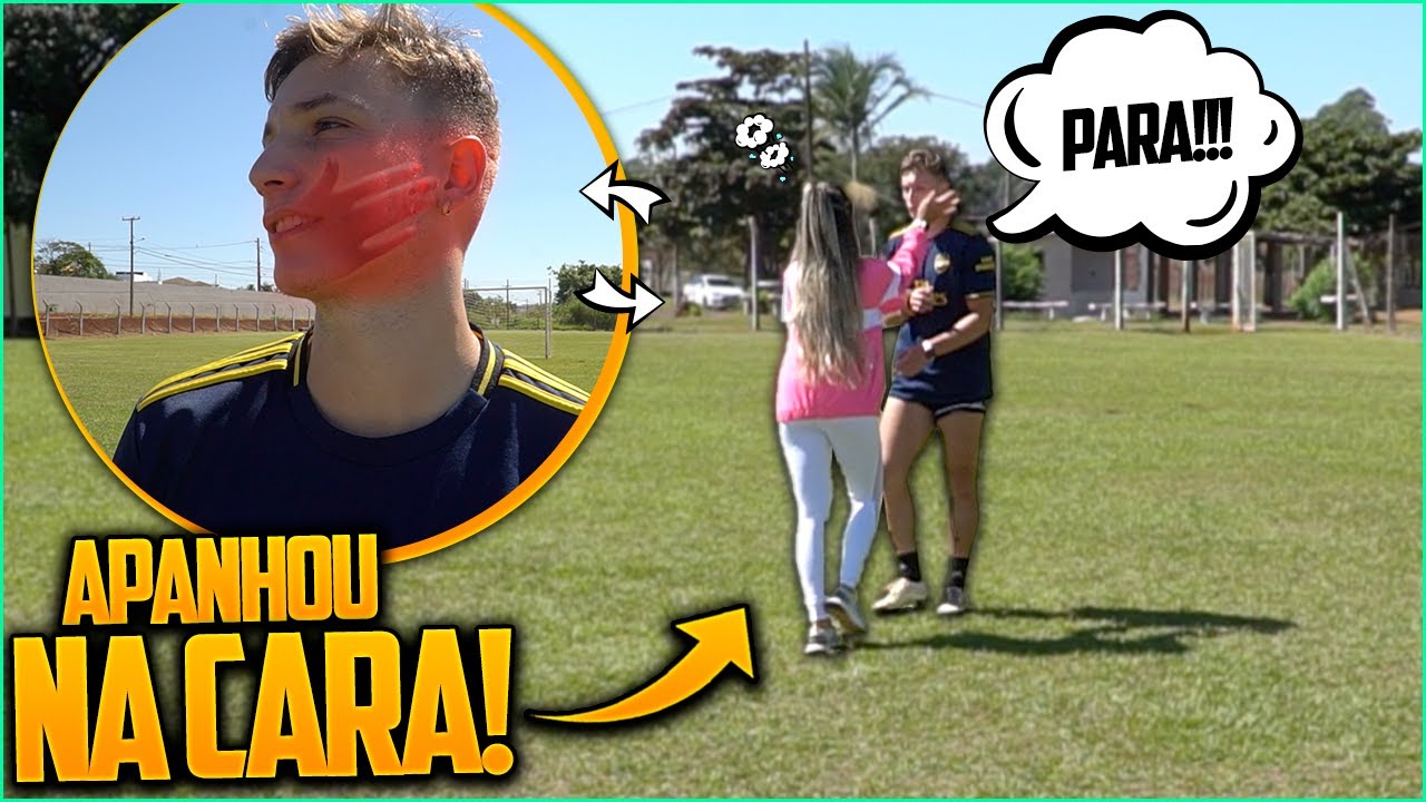 TOMEI UM TAPA NA CARA DA MINHA NAMORADA JOGANDO FUTEBOL!!