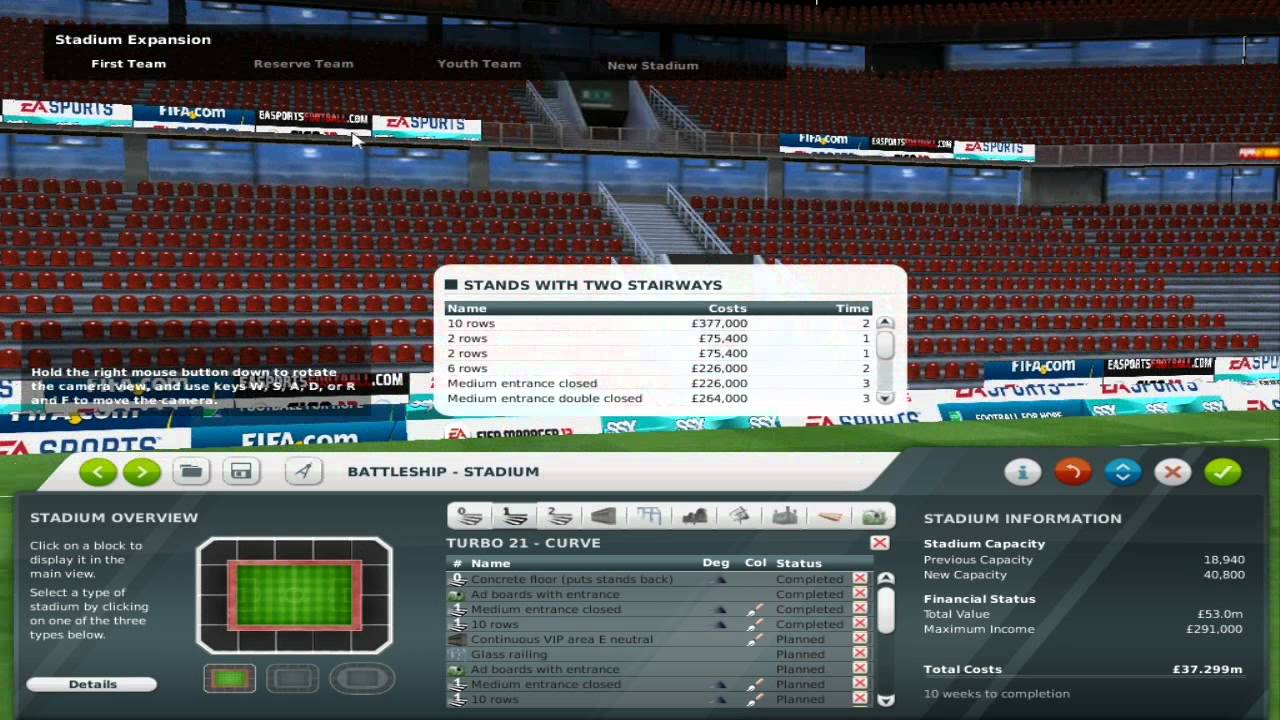 FIFA Manager 12 Stadium Editor